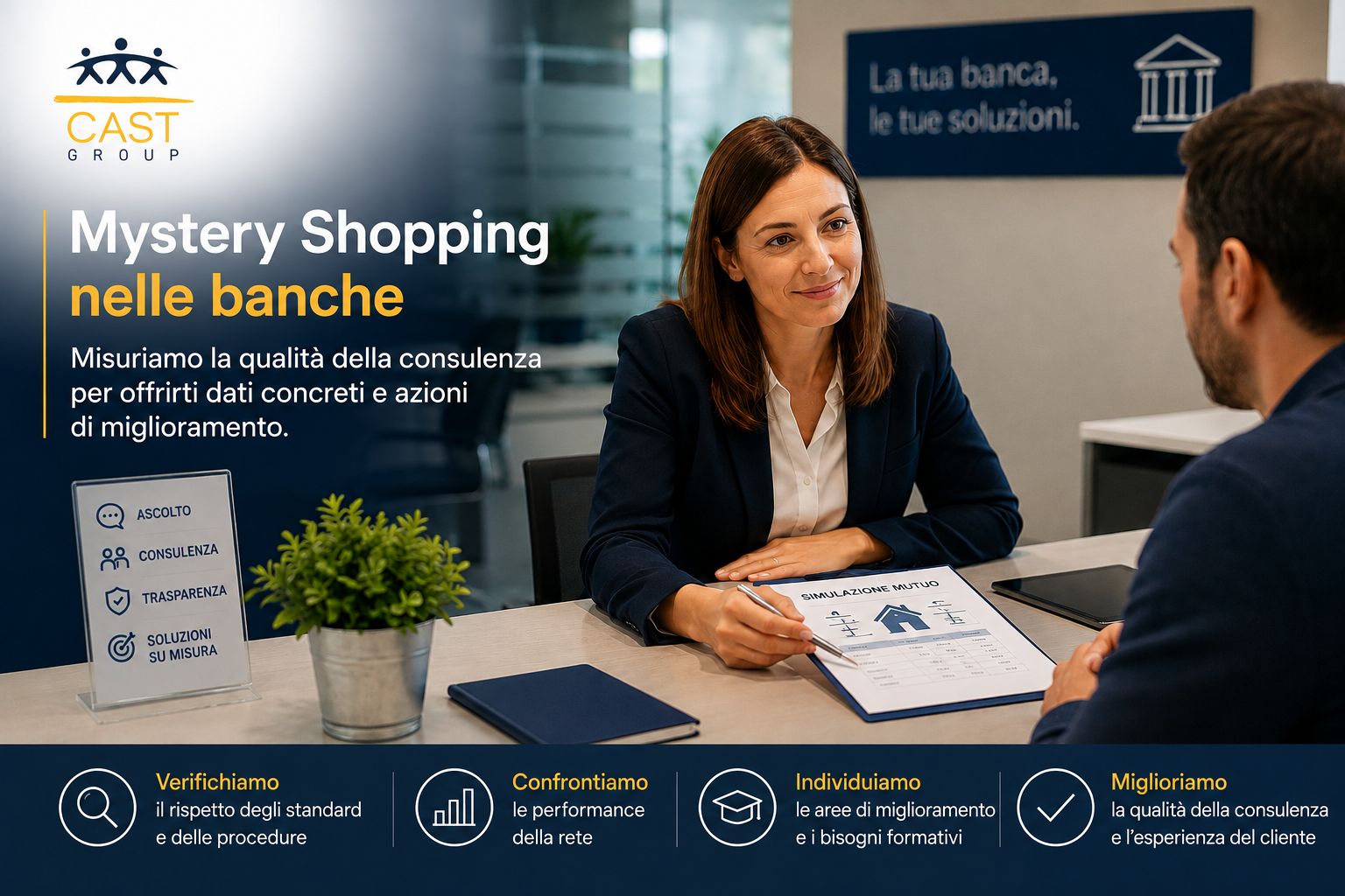 Servizio Mystery Shopping filiali banche